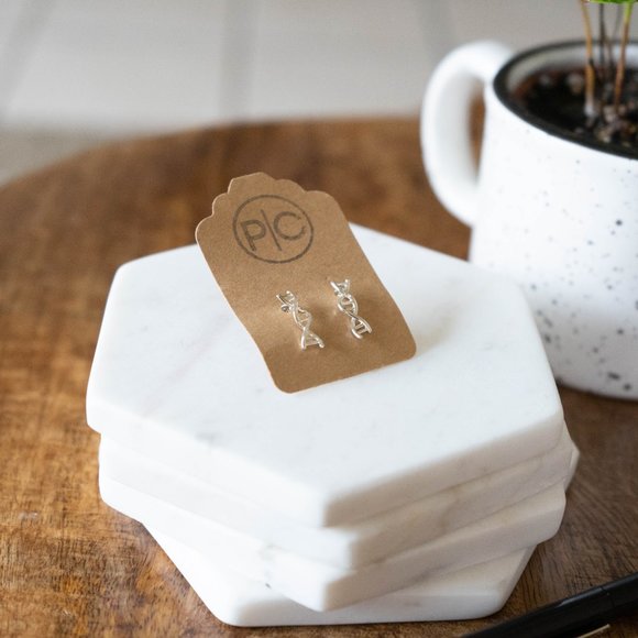 Dainty DNA Science Earrings Doctor Jewelry - Picture 3 of 3